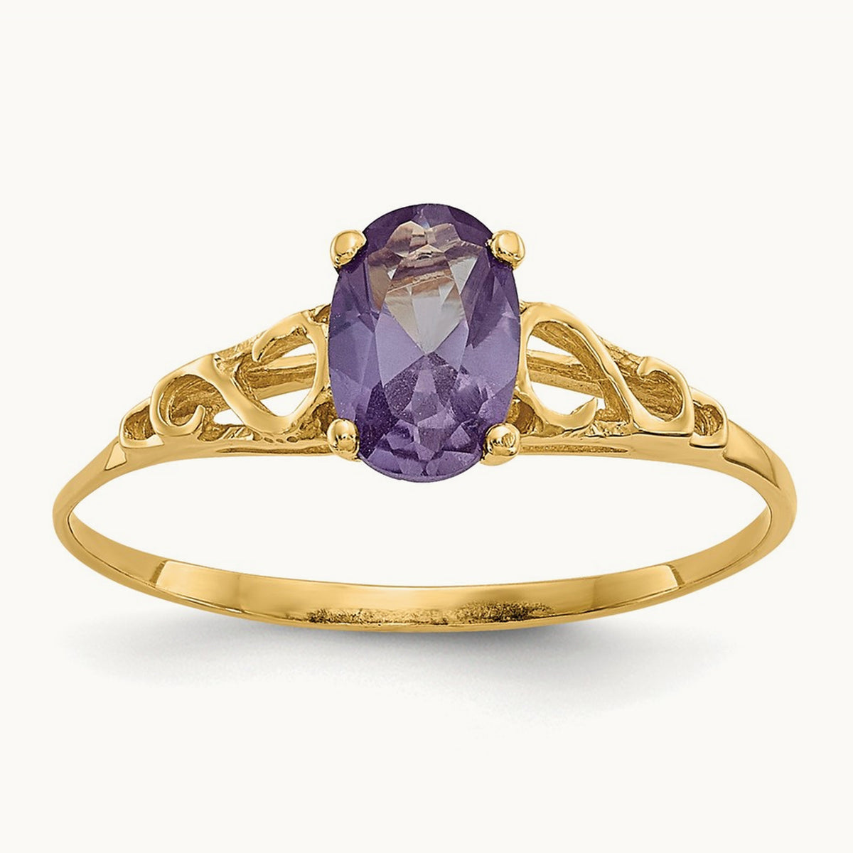 Madi K Synthetic Alexandrite Ring, 14K