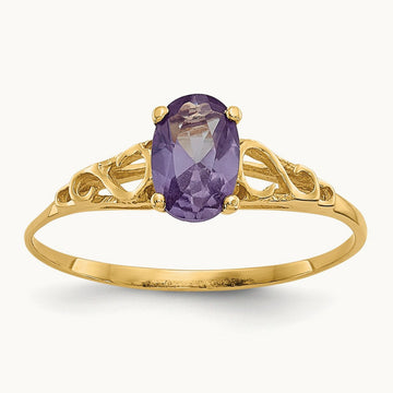 Madi K Synthetic Alexandrite Ring, 14K