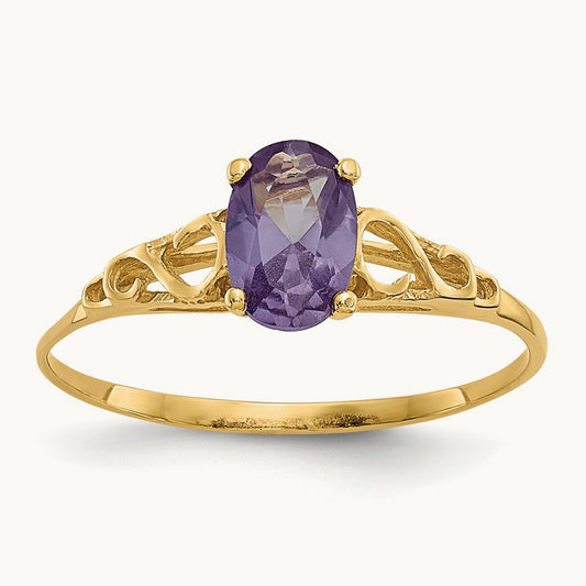 Madi K Synthetic Alexandrite Ring, 14K