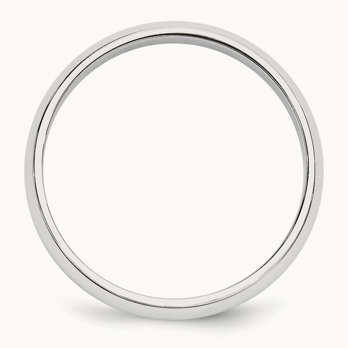 Half-Round Wedding Band — Platinum, 5mm