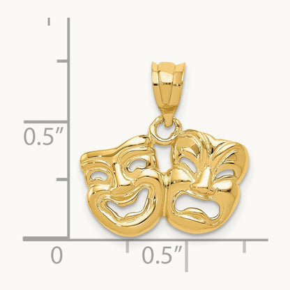 Polished Open-Backed Comedy/Tragedy Pendant — photo set