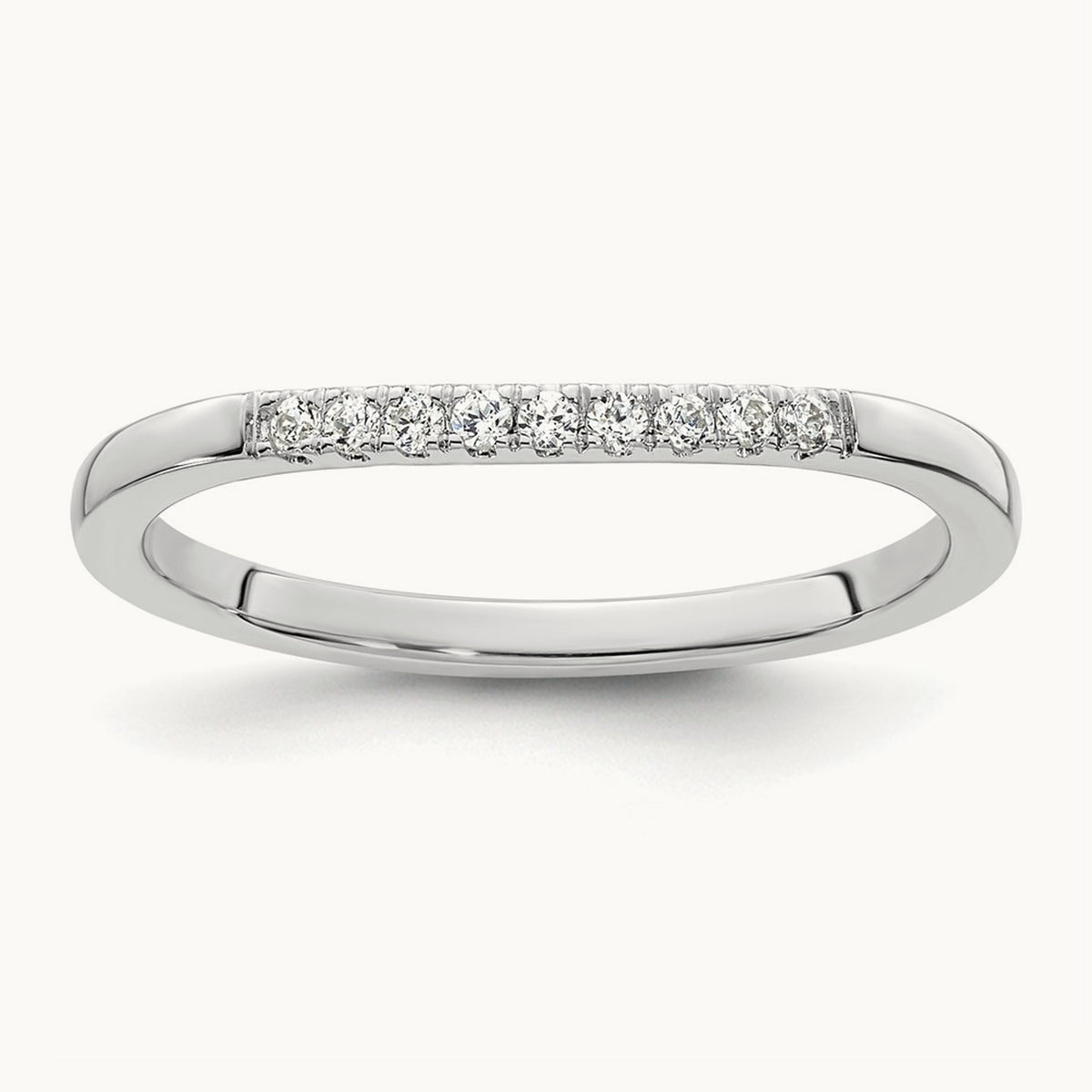 Diamond Wedding Band, 14K White Gold