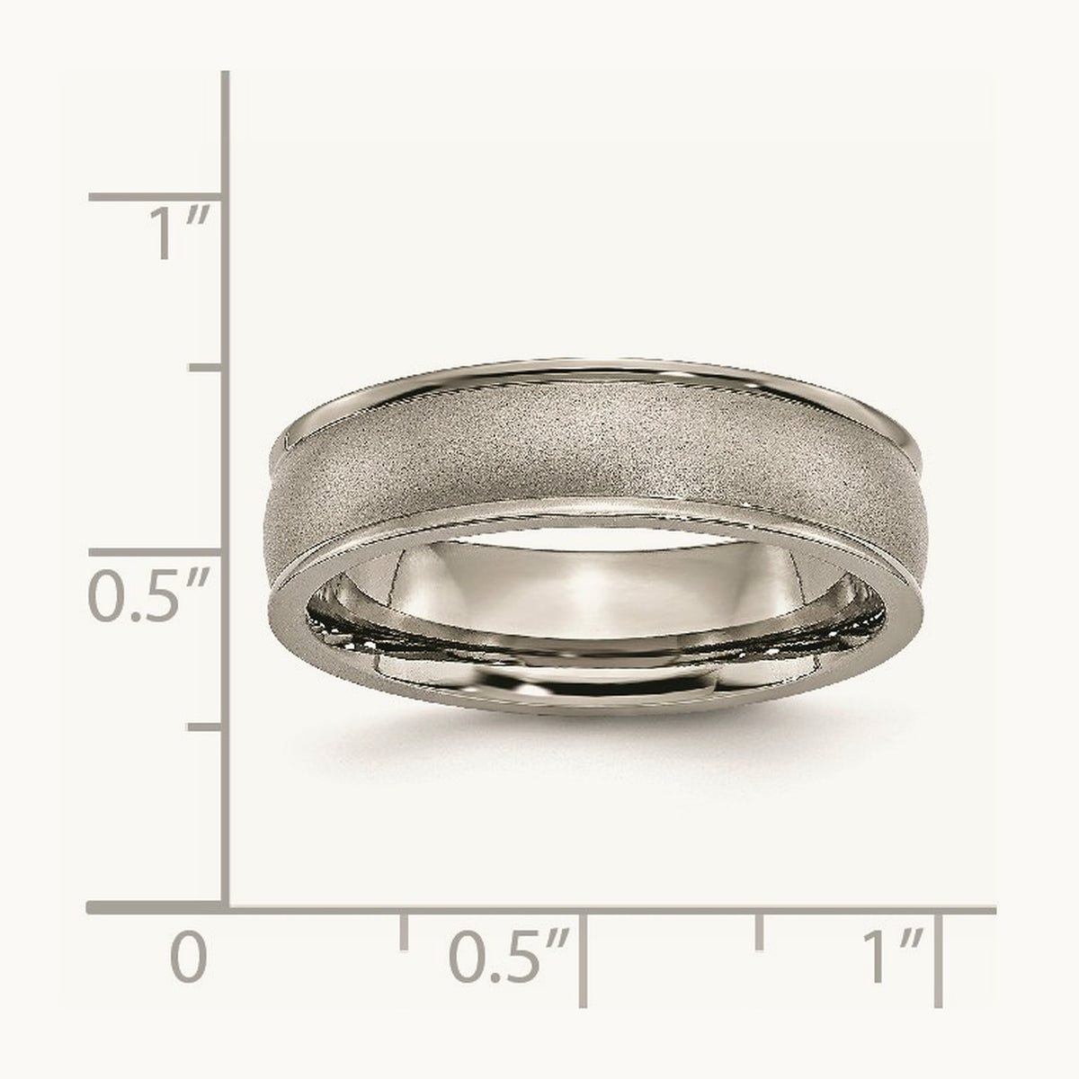 Brushed Center Ridged Edge Band — photo set