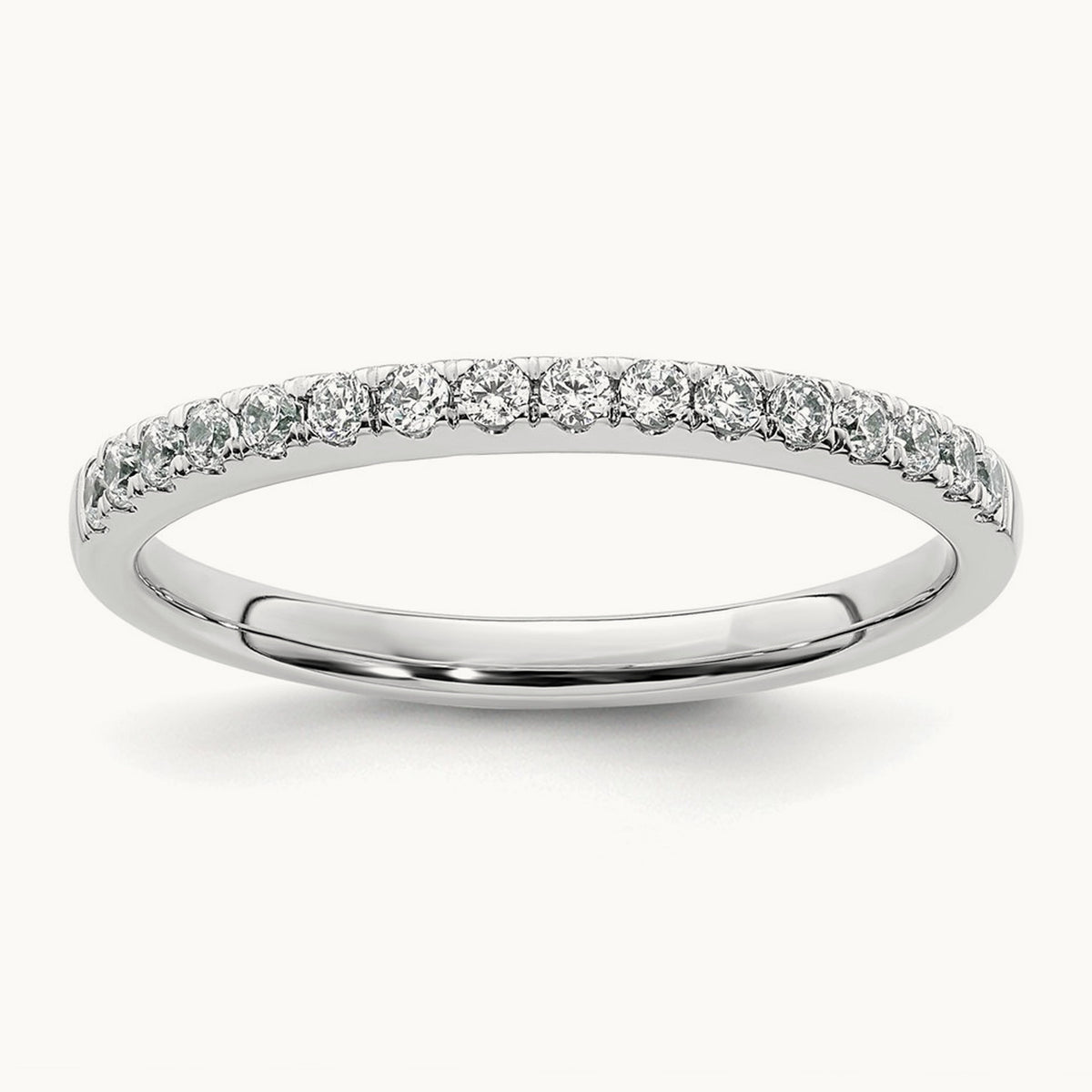 Diamond Wedding Band — 14K White Gold, 7