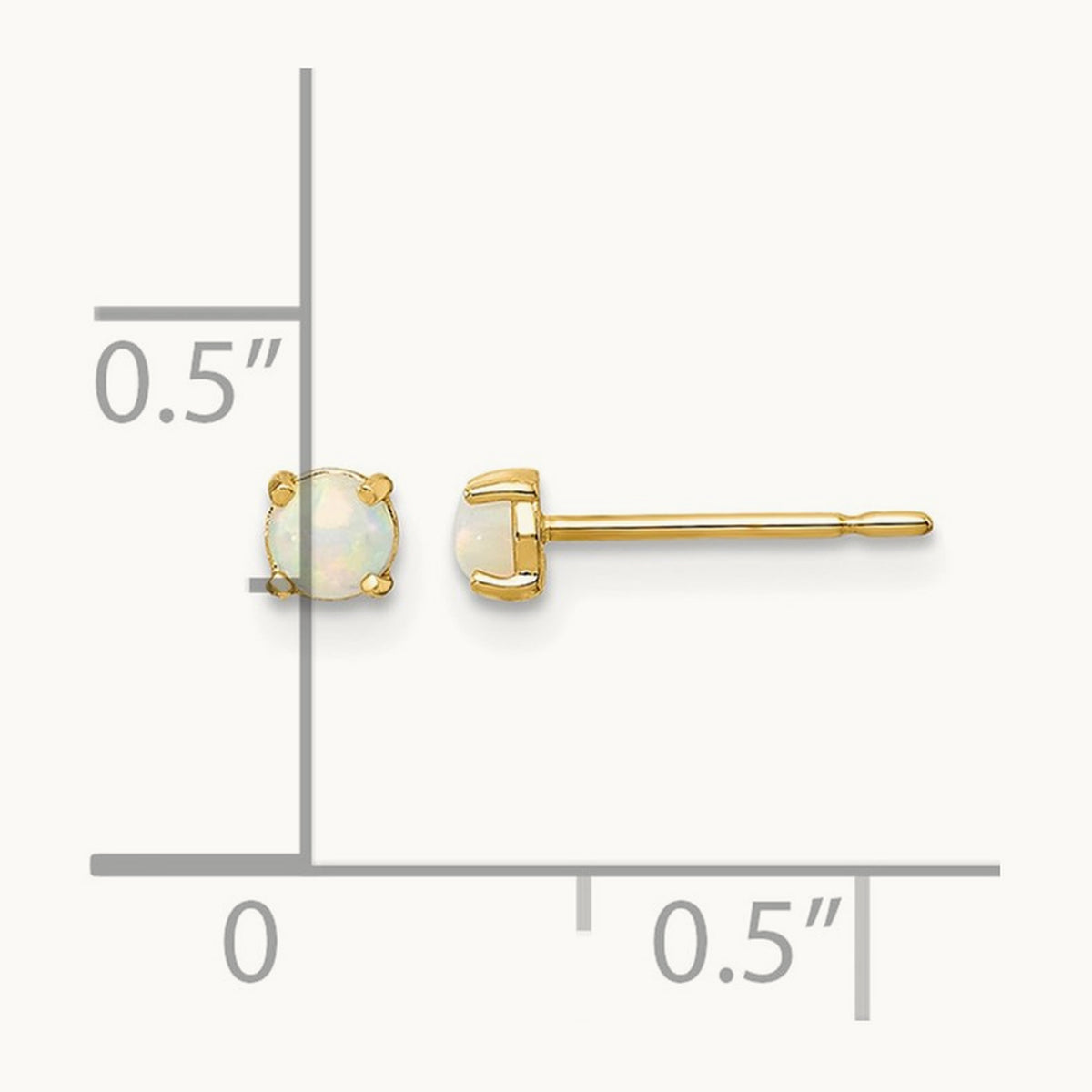 Madi K Synthetic Lab Created Opal Post Earrings, 14K