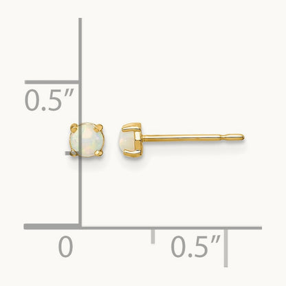 Madi K Synthetic Lab Created Opal Post Earrings, 14K