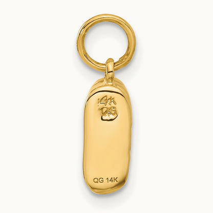 3D Single Baby Shoe Charm, 14K