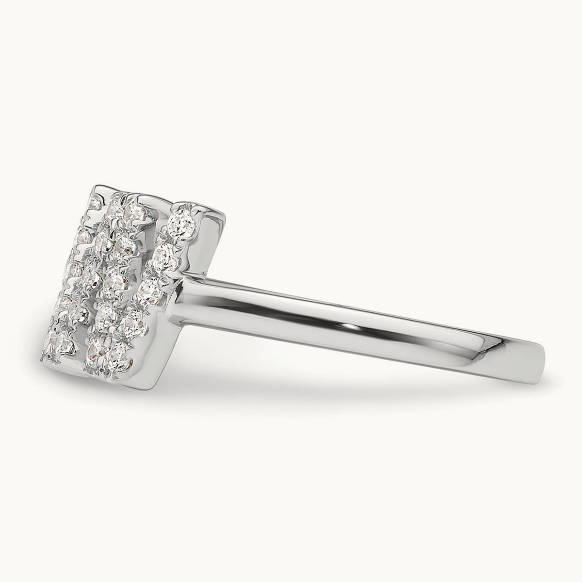 Initial W Adjustable Ring, 0.25 ct tw Lab-Grown Diamond
