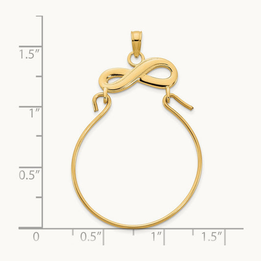Infinity Charm Holder Pendant, 14K