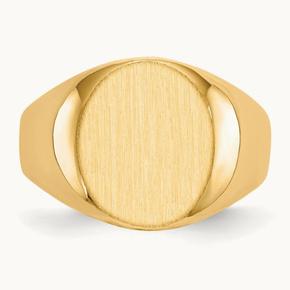Open Back Mens Signet Ring — photo set