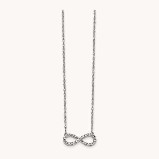Infinity Symbol Necklace, 0.15 ct tw Lab-Grown Diamond