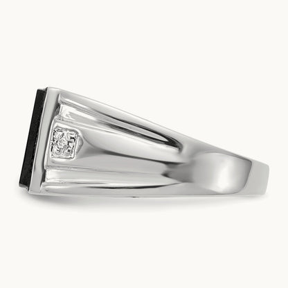 AA Diamond men's ring, 14K White Gold