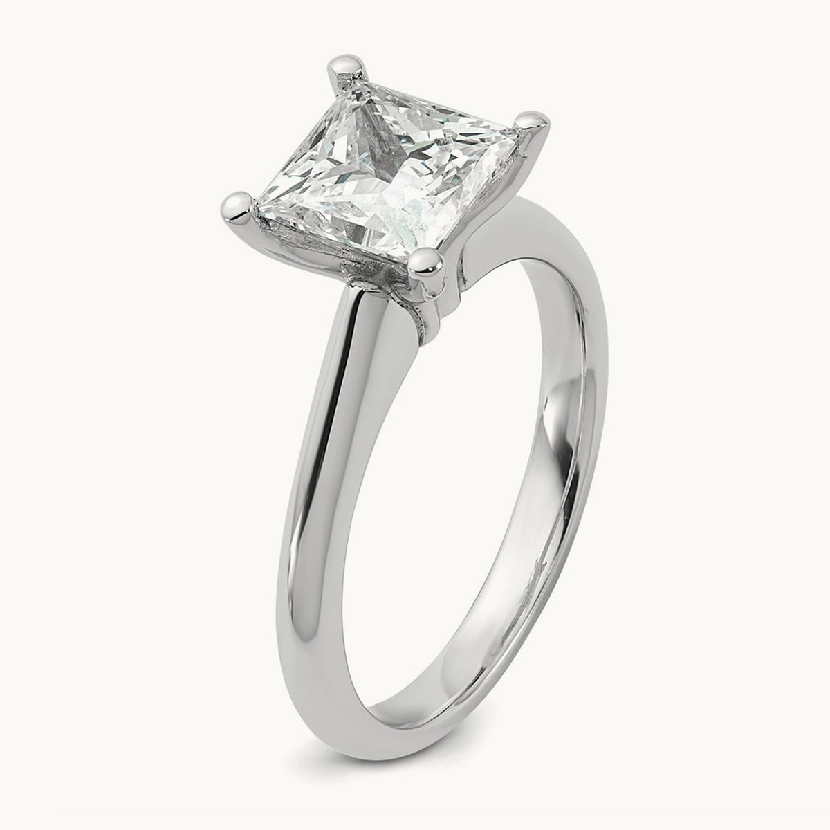 Princess 8X Ring, 2.00 ct tw Lab-Grown Diamond — 14K White Gold