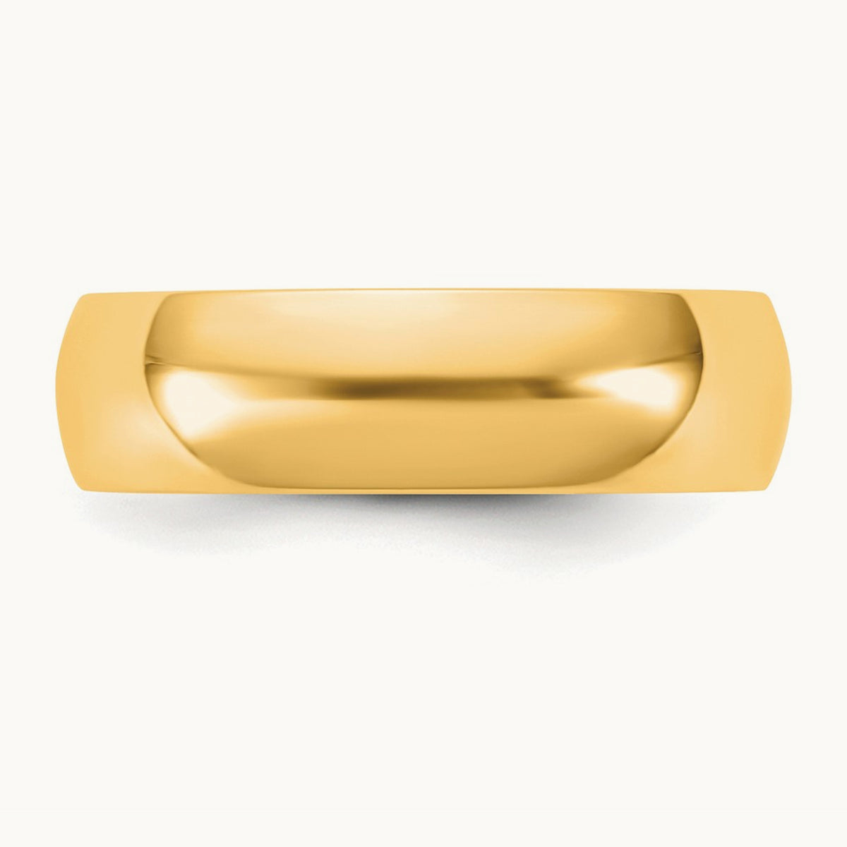 Lightweight Half Round Band, 5.5mm, 10K Yellow Gold