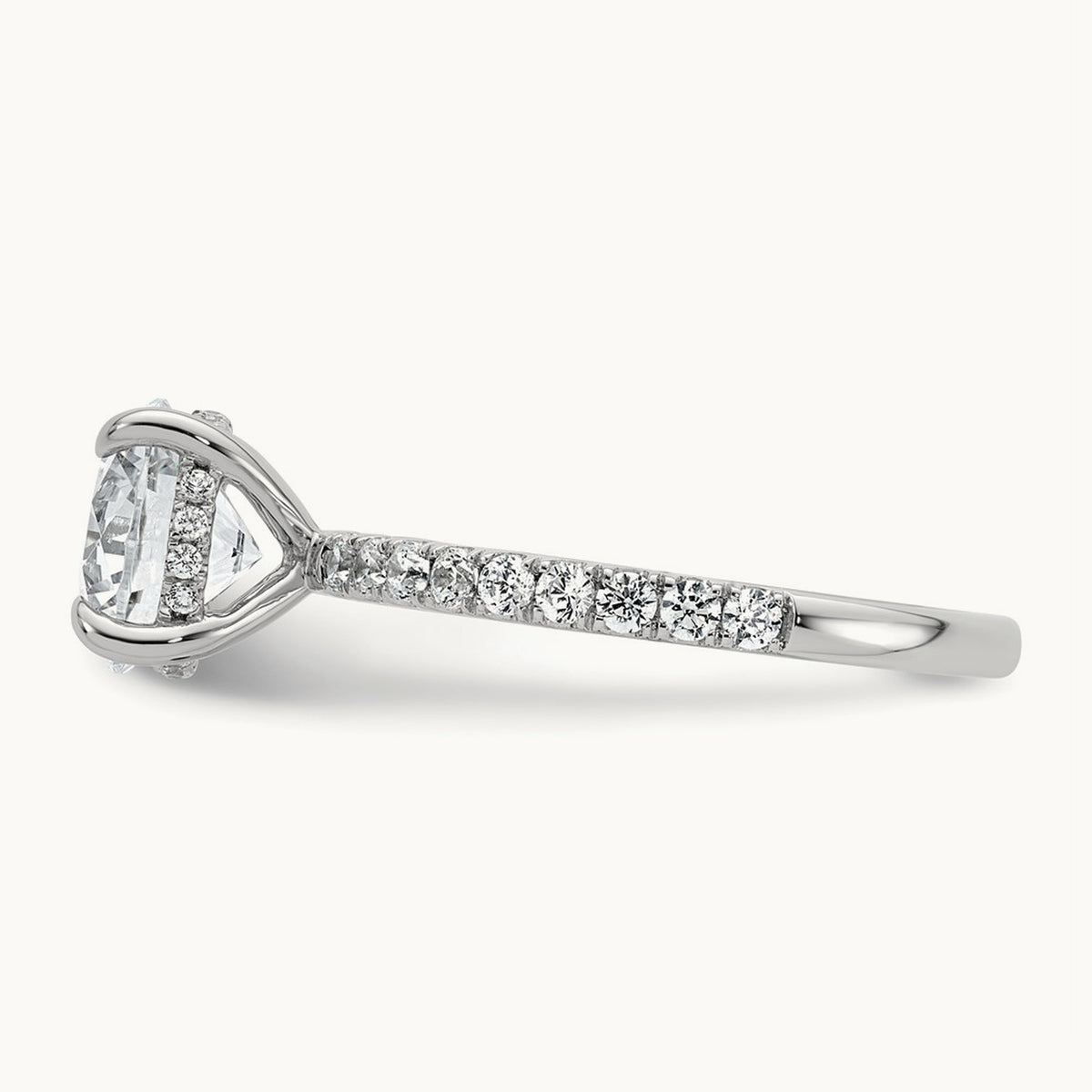 Round Solitaire Engagement Ring, 1.25-3.50 ct tw Lab-Grown Diamond — 14K White Gold, 7 (3)