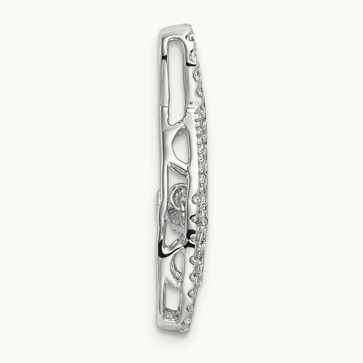 Teardrop Pendant, 0.50 ct tw Lab-Grown Diamond — 14K White Gold