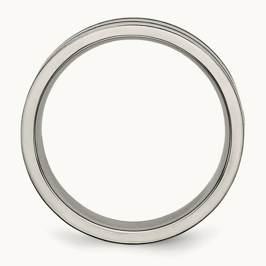 Brushed Enameled Flat Band — photo set
