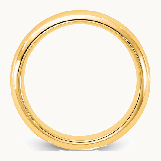 14K Yellow Gold 4mm Standard Weight Comfort Fit Wedding Band