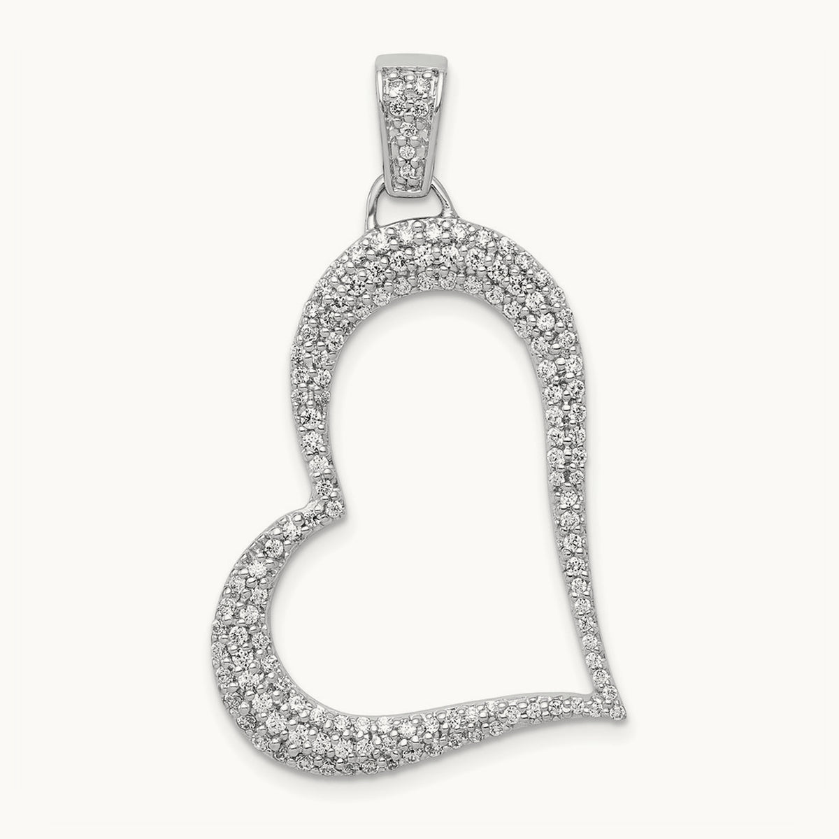 Diamond Heart Pendant — 40mm