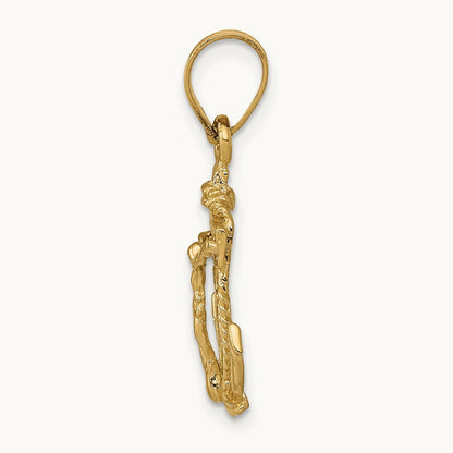 Mariners Cross Pendant — 14K Yellow Gold, 26mm