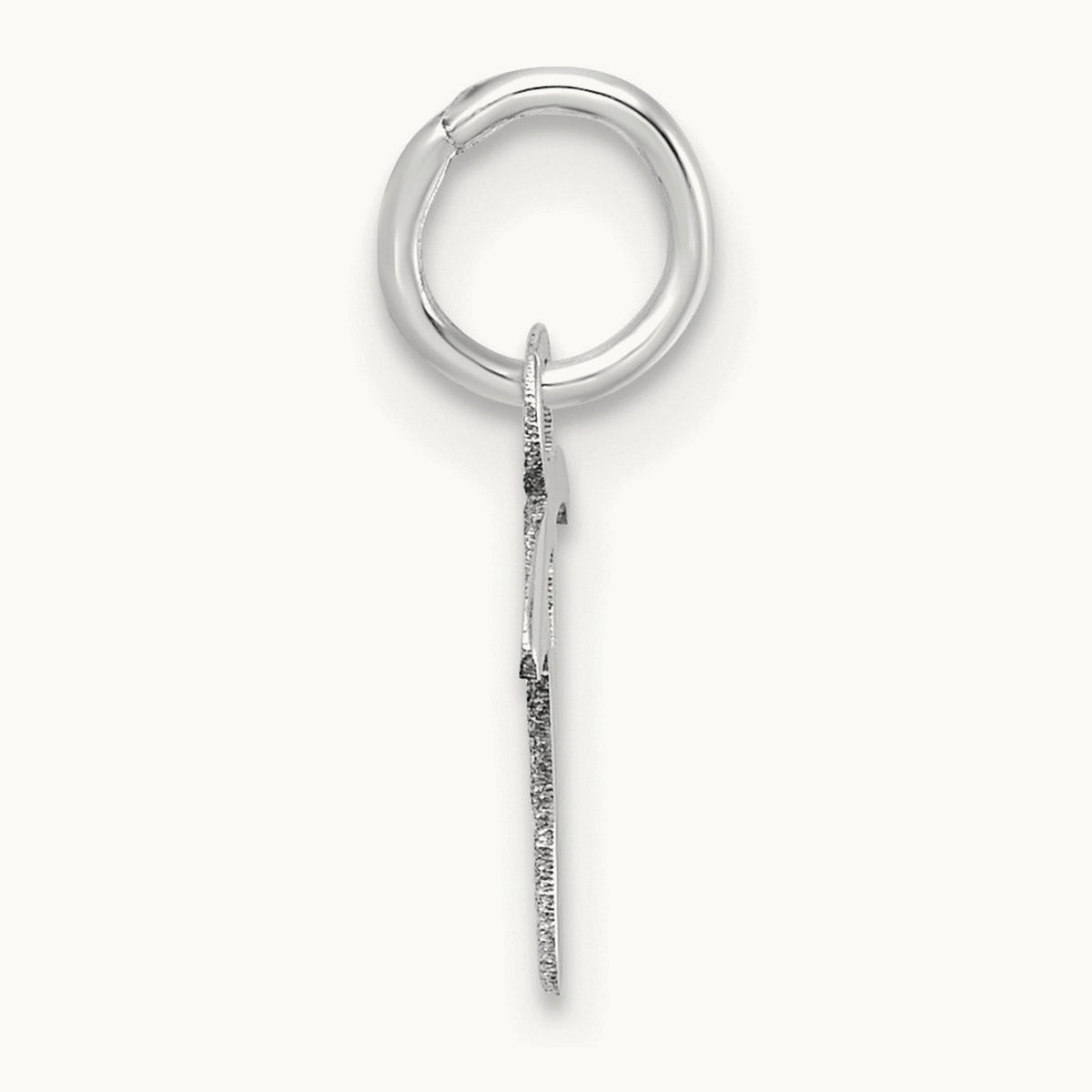 Uppercase Initial Charm — 14K White Gold, T