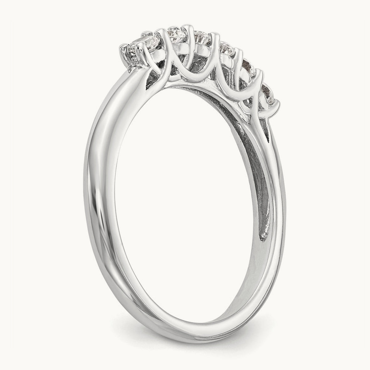 6-Stone Diamond Band, 14K White Gold