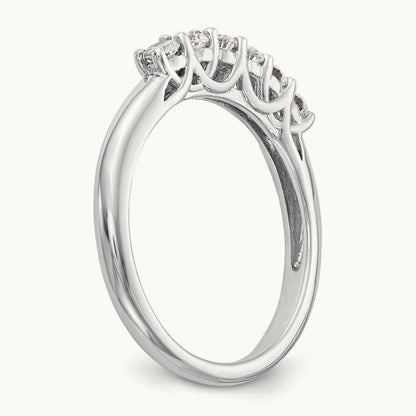6-Stone Diamond Band, 14K White Gold