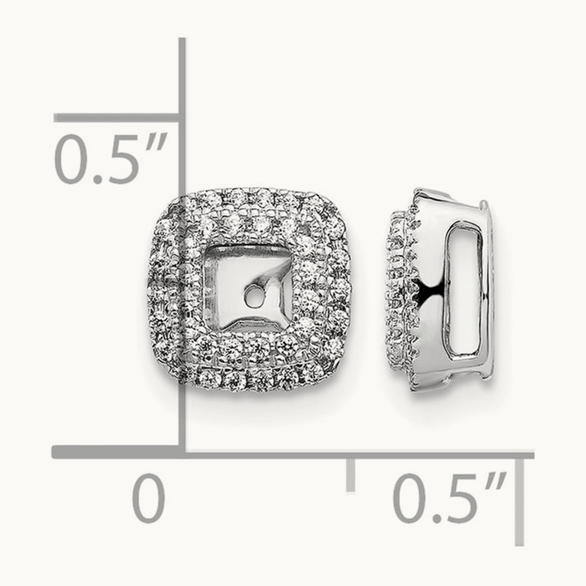 Diamond Square Earring Jackets — photo set