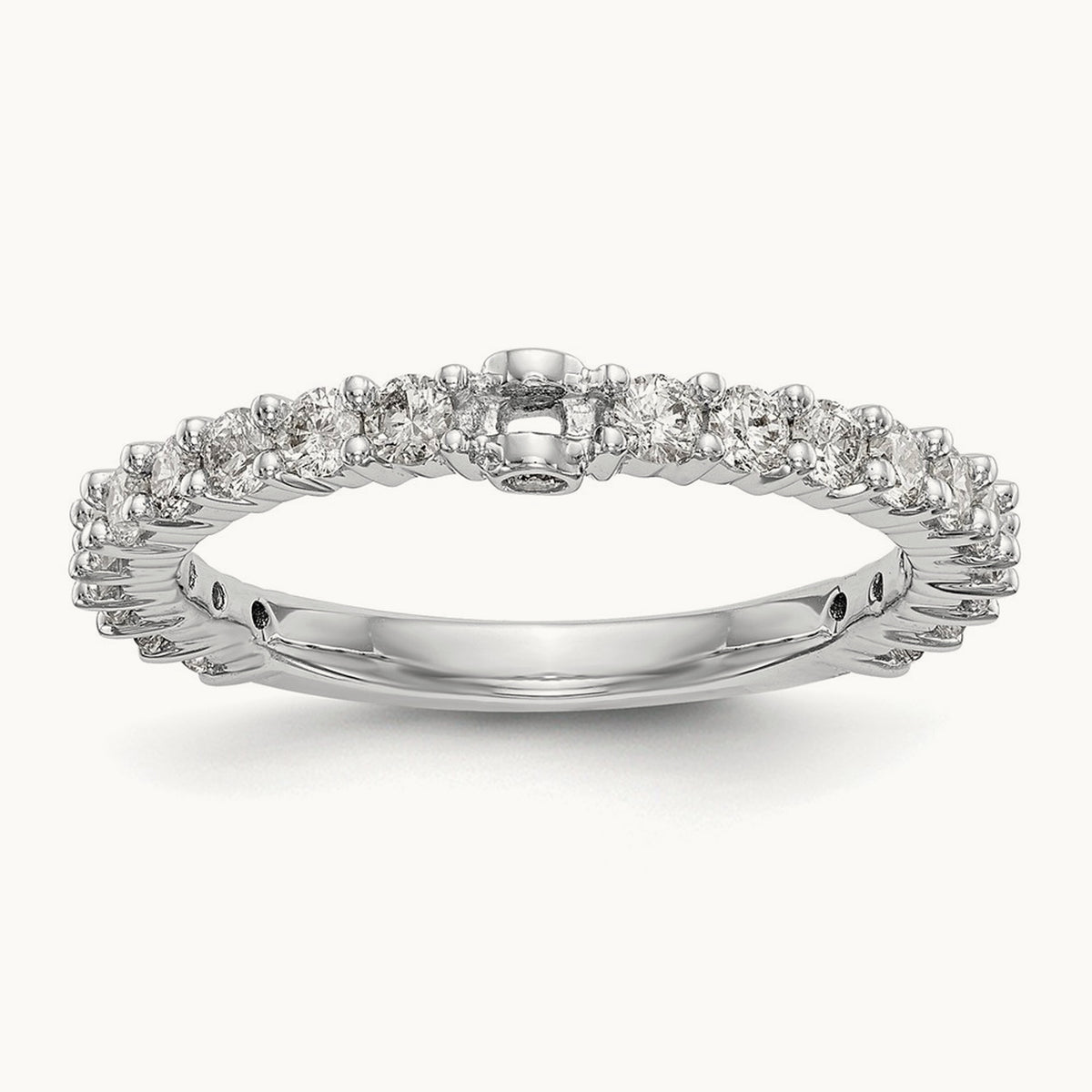 Peg Set Semi-Mount Engagement Ring, 0.75 ct tw