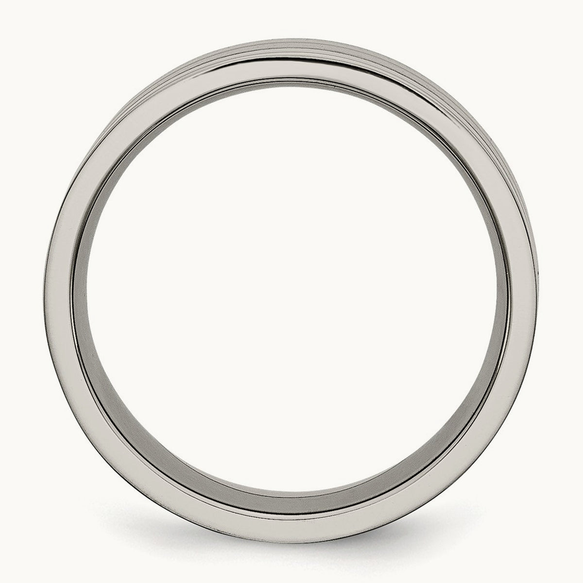 Brushed Center Grooved Band — photo set