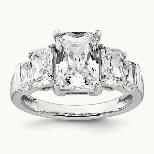 Radiant Engagement Ring, 3.50 ct tw Lab-Grown Diamond