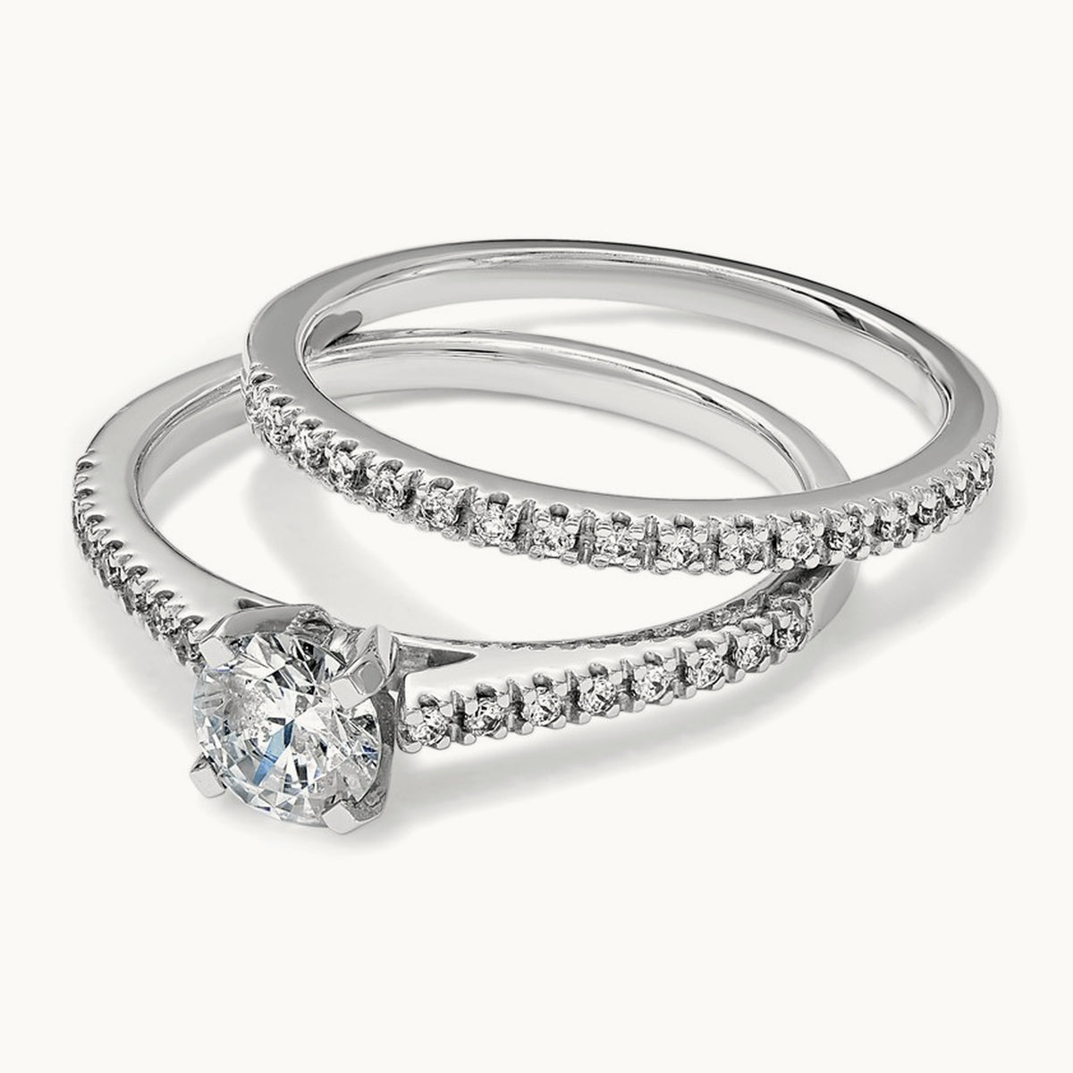 Diamond Wedding Band, 10K White Gold