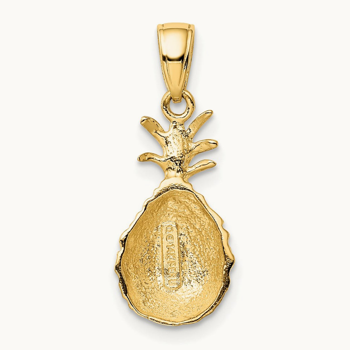 Diamond-cut Pineapple Pendant, 14K