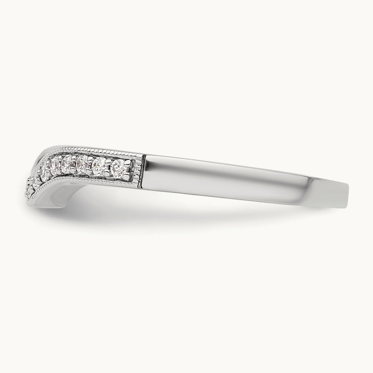Diamond Wedding Band, 14K White Gold
