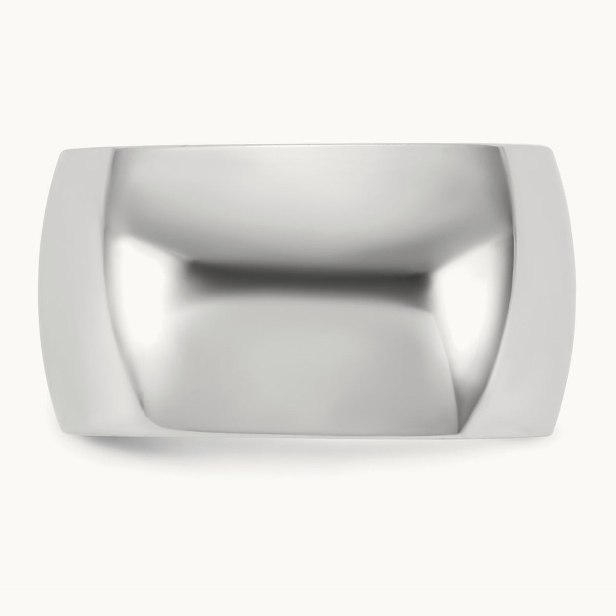 Half Round Band — 14K White Gold