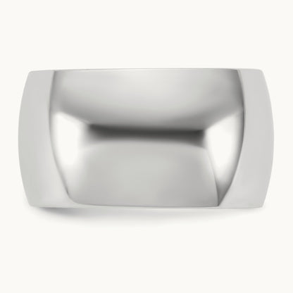 Half Round Band — 14K White Gold