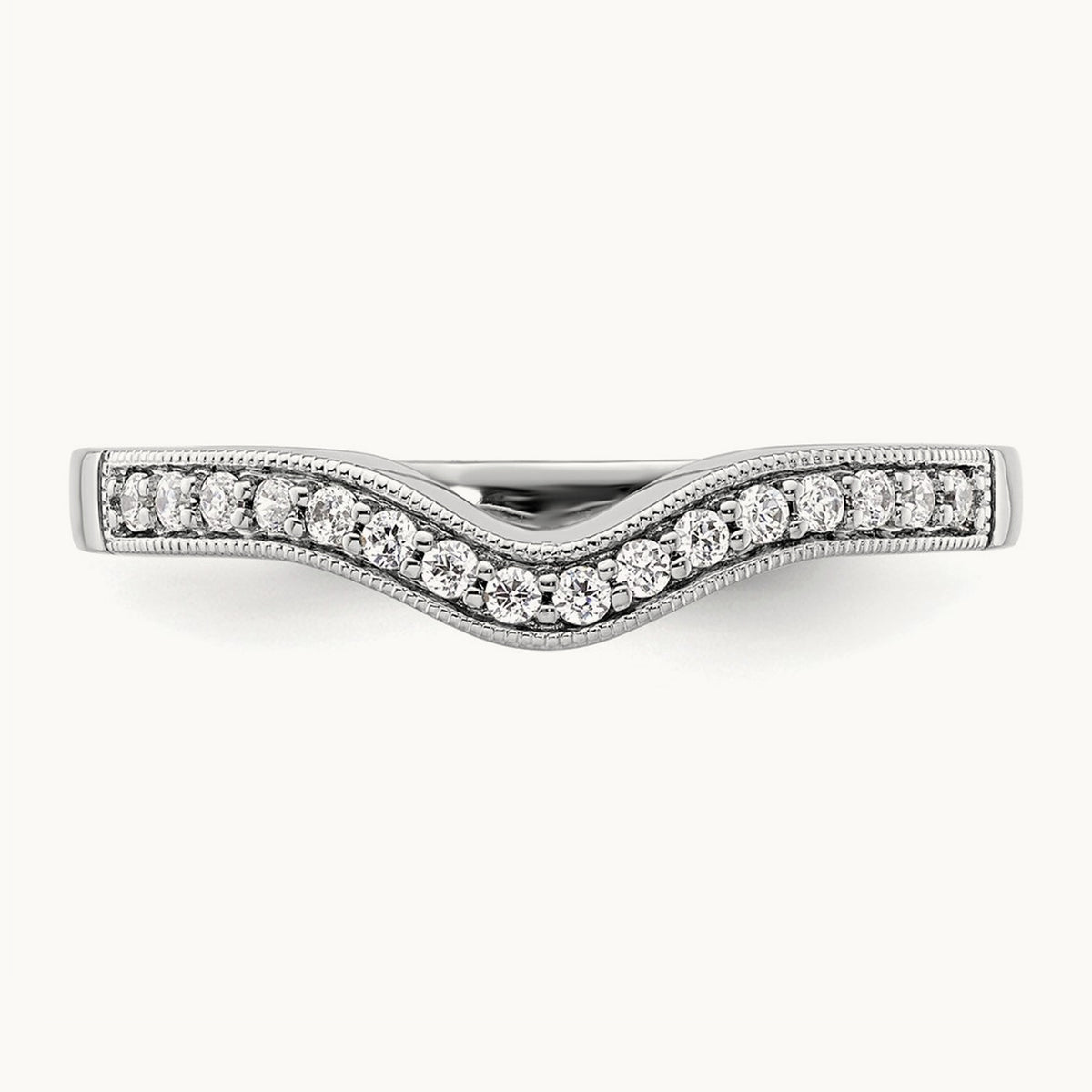Diamond Wedding Band, 14K White Gold