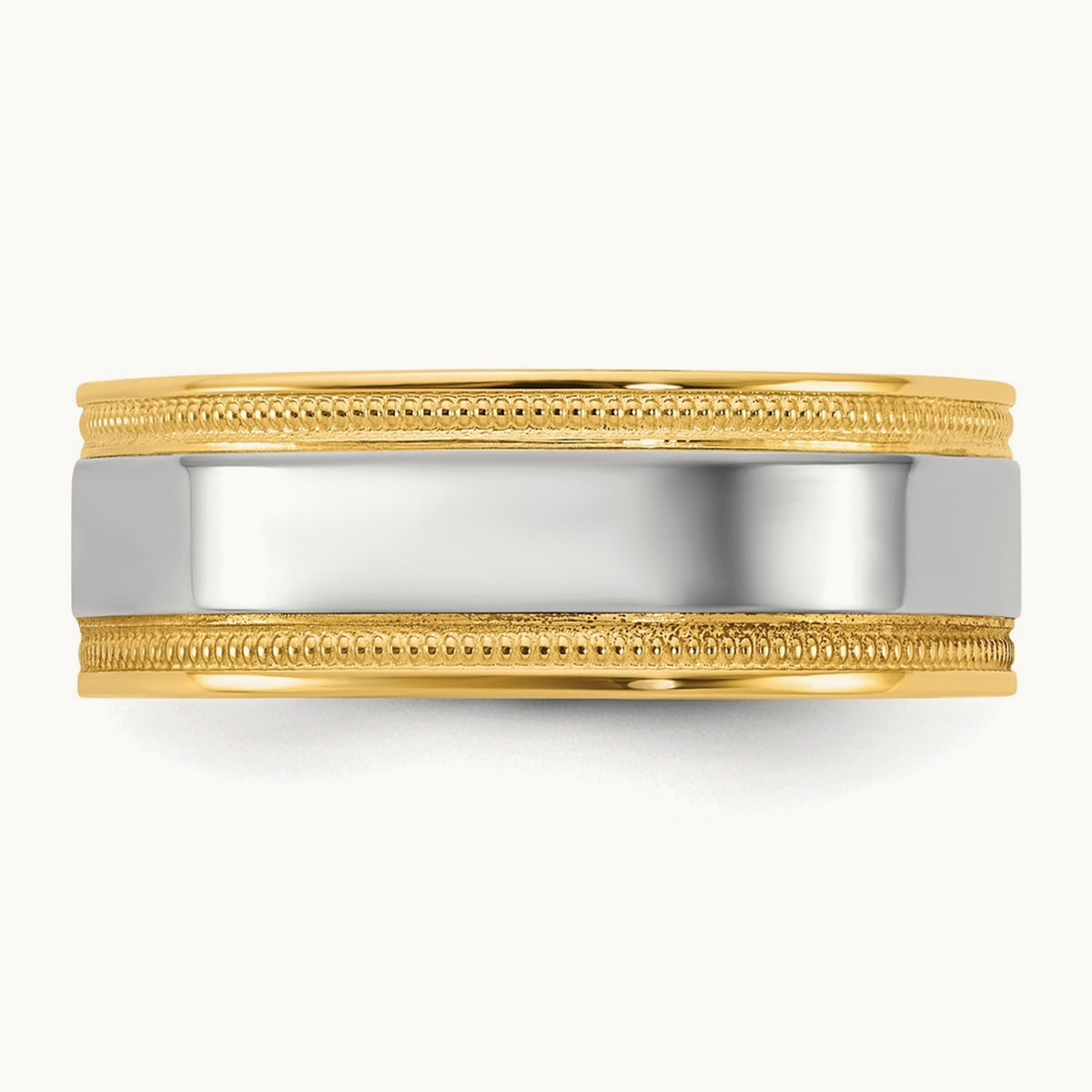 Y/W Milgrain Wedding Band — photo set