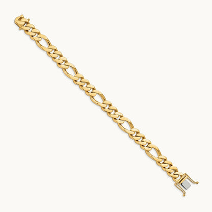 Hand Polished Fancy Link Bracelet, 11.8mm, 14K