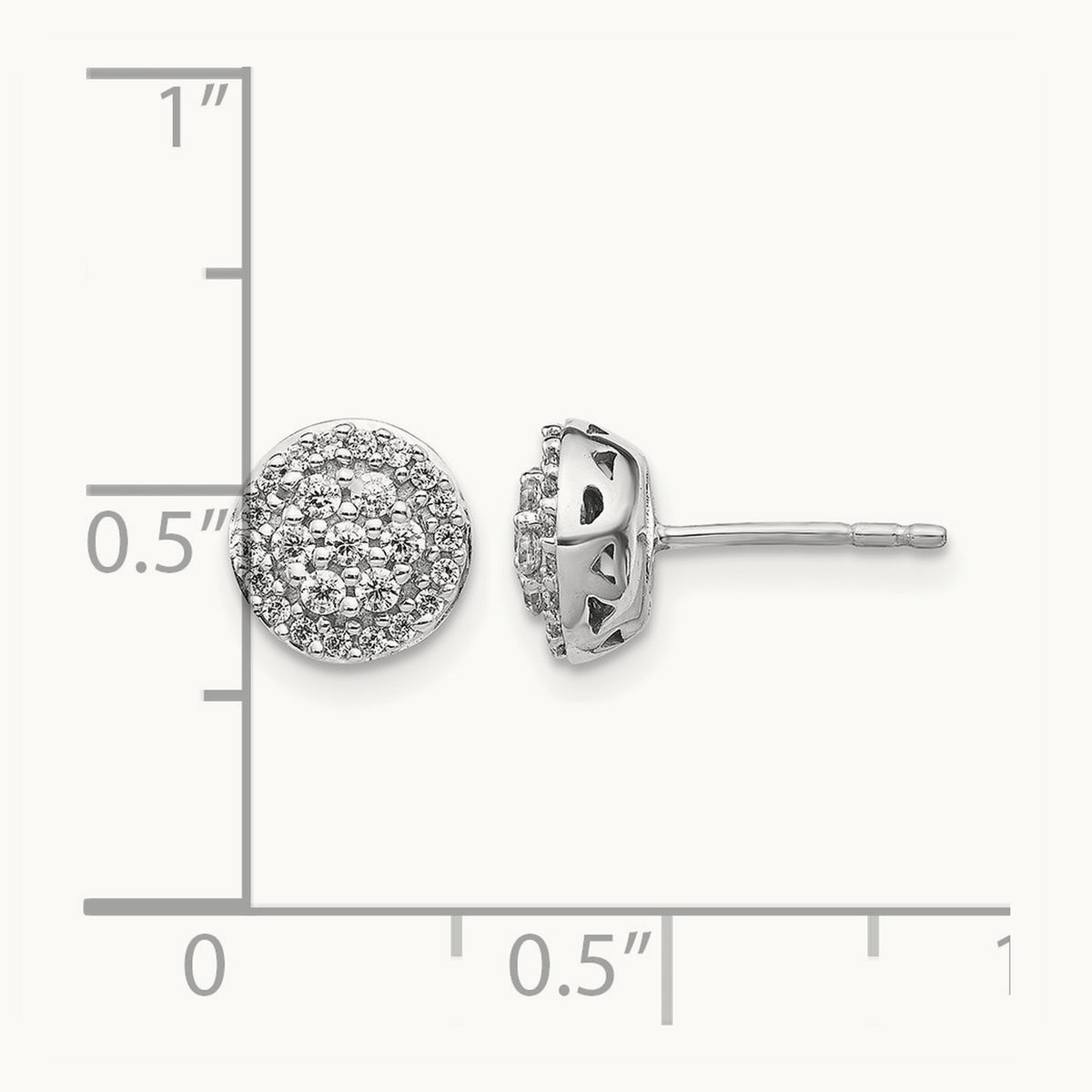 Diamond Cluster Earrings — 8mm