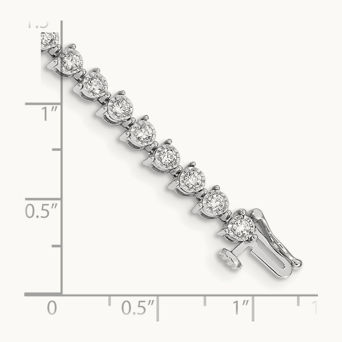 Fancy Tennis Bracelet, 2.00 ct tw Lab-Grown Diamond — 14K White Gold