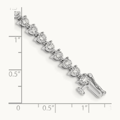 Fancy Tennis Bracelet, 2.00 ct tw Lab-Grown Diamond — 14K White Gold