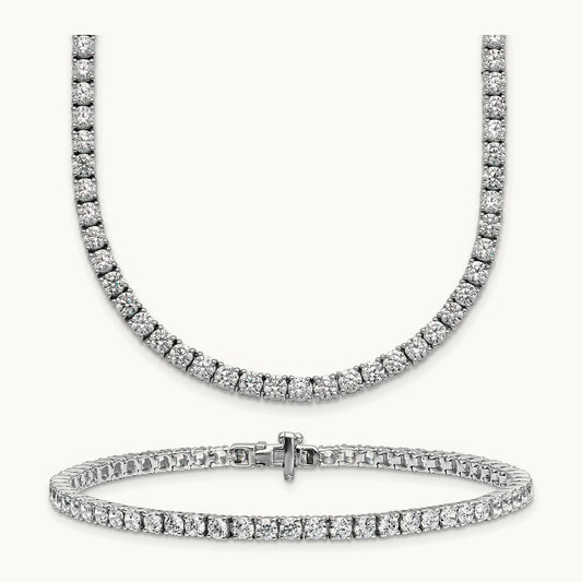 Convertible Tennis Necklace/Bracelet, 17.00 ct tw Lab-Grown Diamond