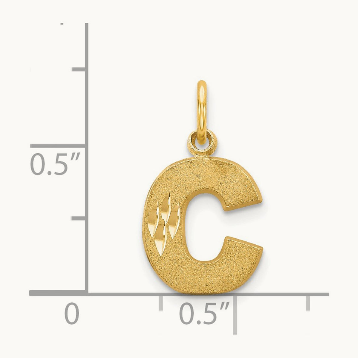 Initial Charm — 14.65mm, C