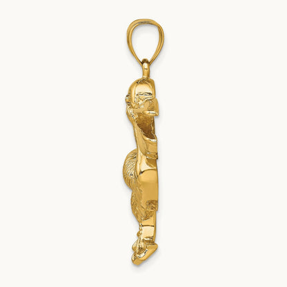 Textured Pelican Charm, 14K