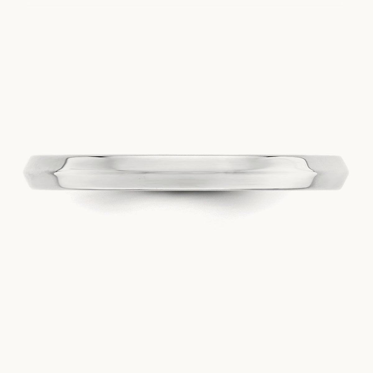 Knife Edge Comfort Fit Band, 2.5mm, 10K White Gold