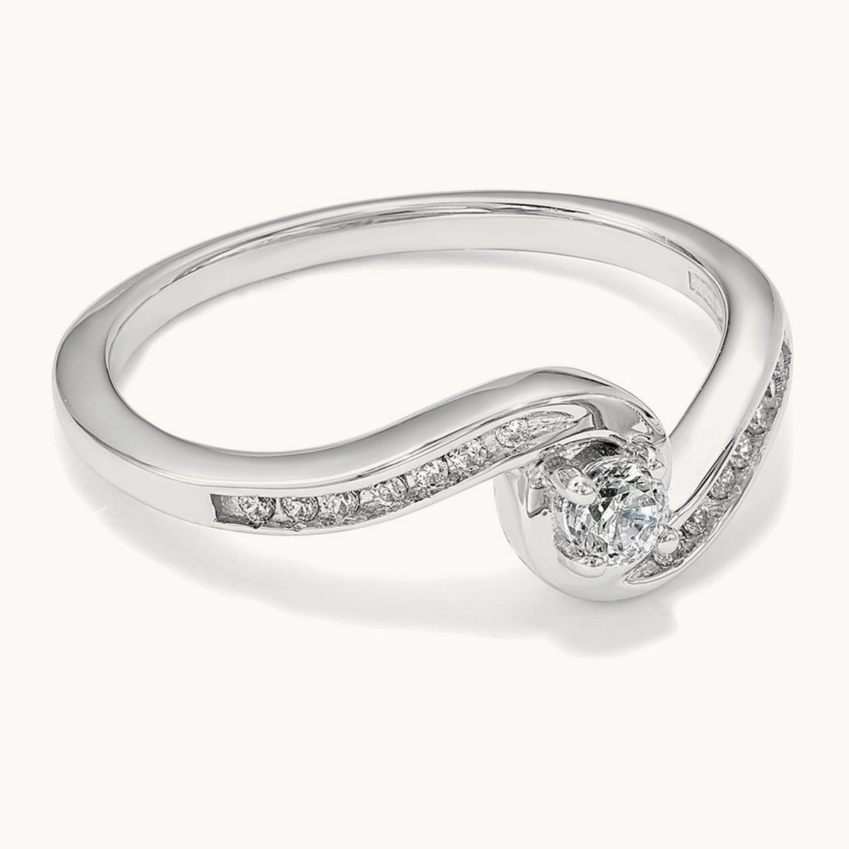 Diamond Complete Engagement Ring, 10K White Gold