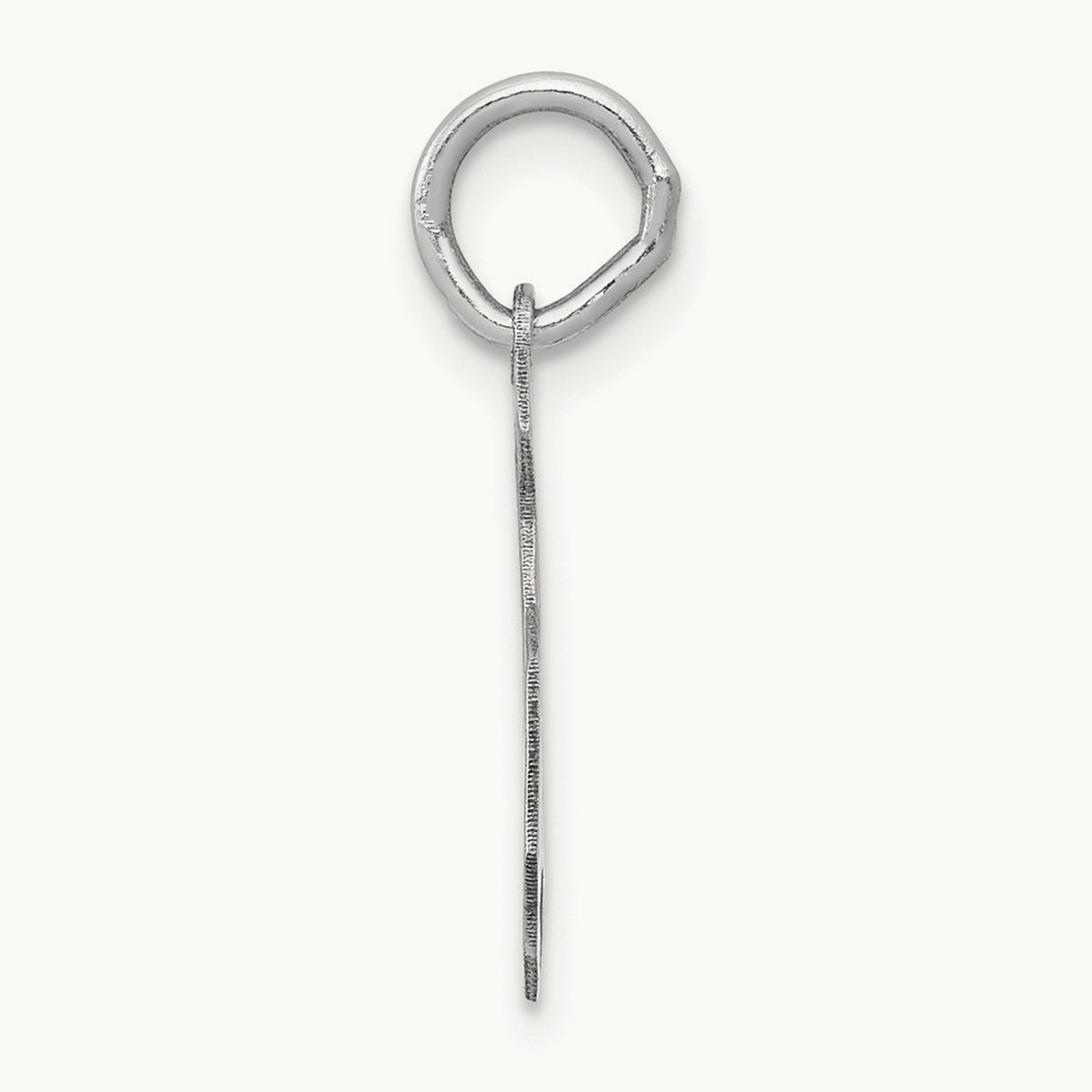 Medium Satin Number 5 Charm — 14K White Gold