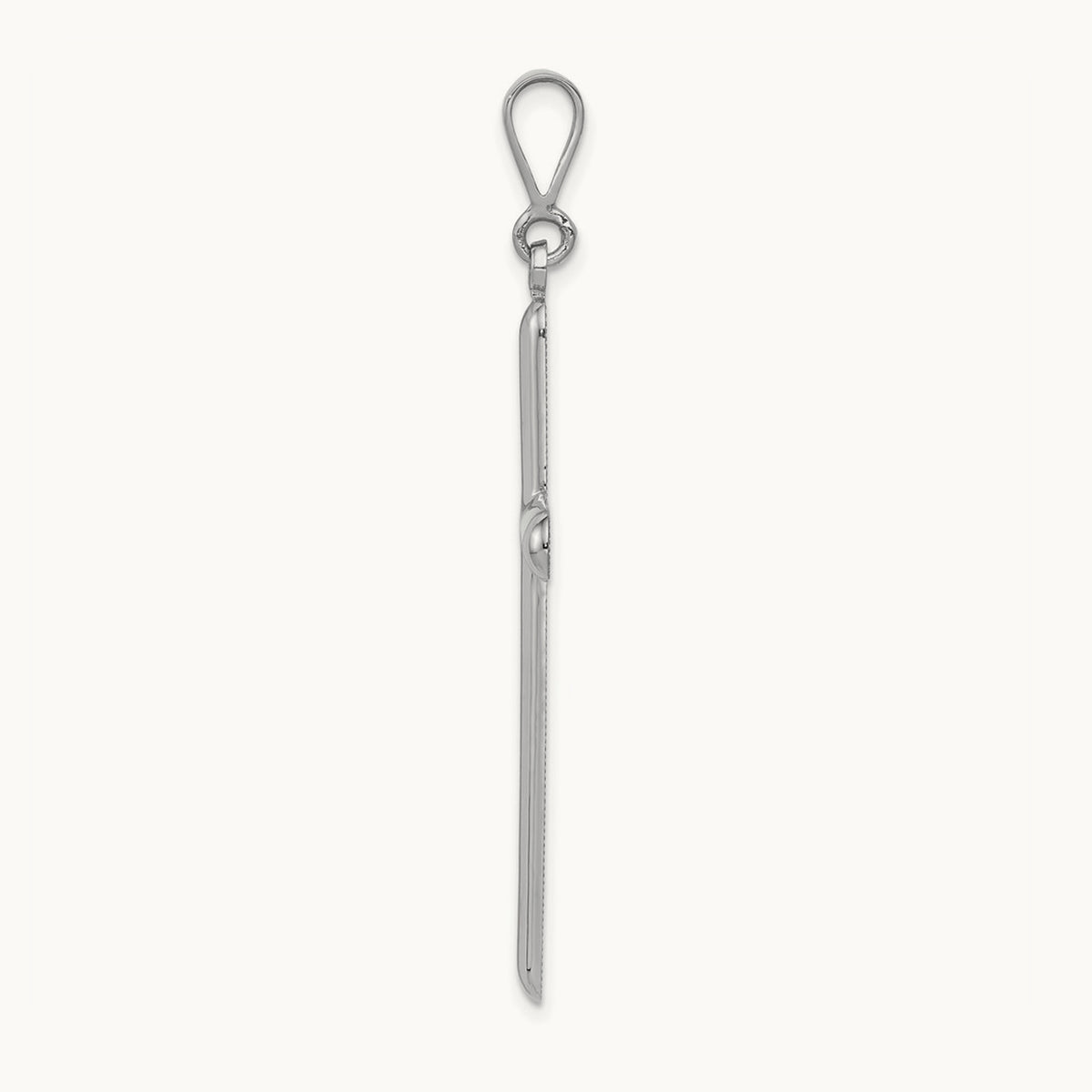 Cross Pendant, 14K White Gold