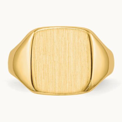 10.0x10. Closed Back Signet Ring, 0mm, 14K